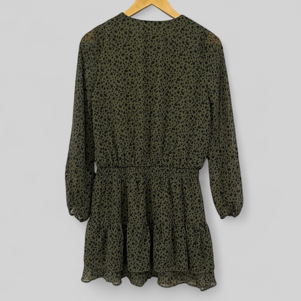 Anthropologie Sadie & Sage Olive Leopard Print Mini Dress Womens Size Small - Picture 2 of 8